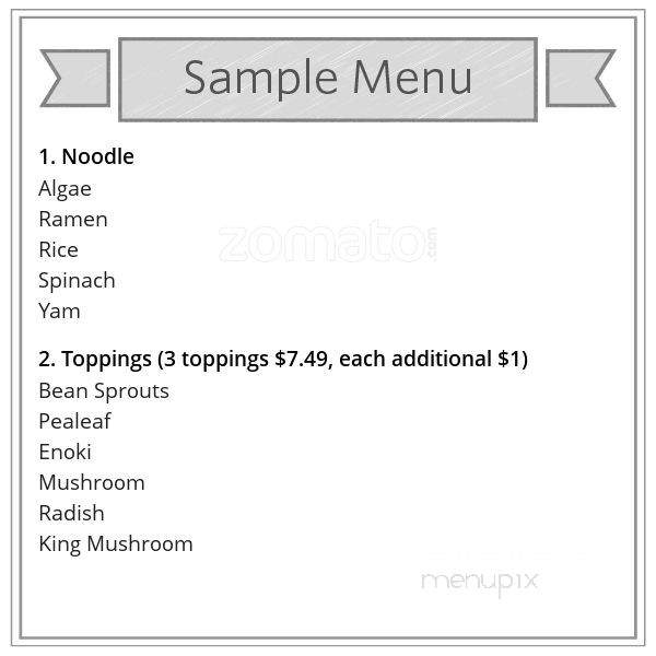 Noodle Dude - San Jose, CA menu_pic