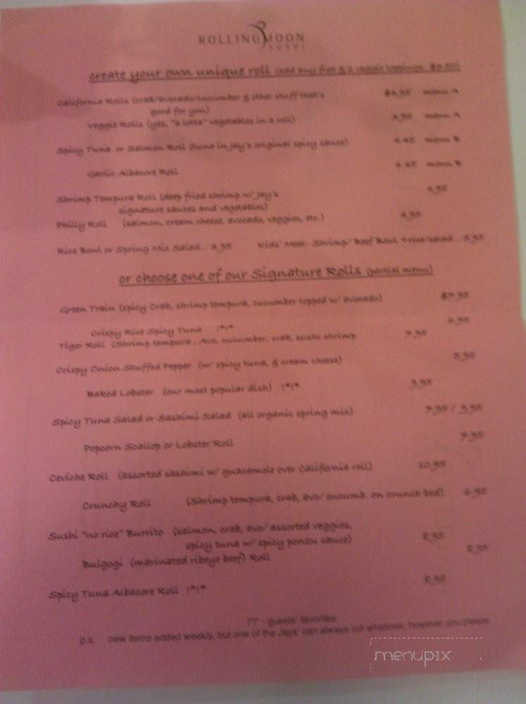 Rolling Moon Sushi Rolls - Murrieta, CA menu_pic