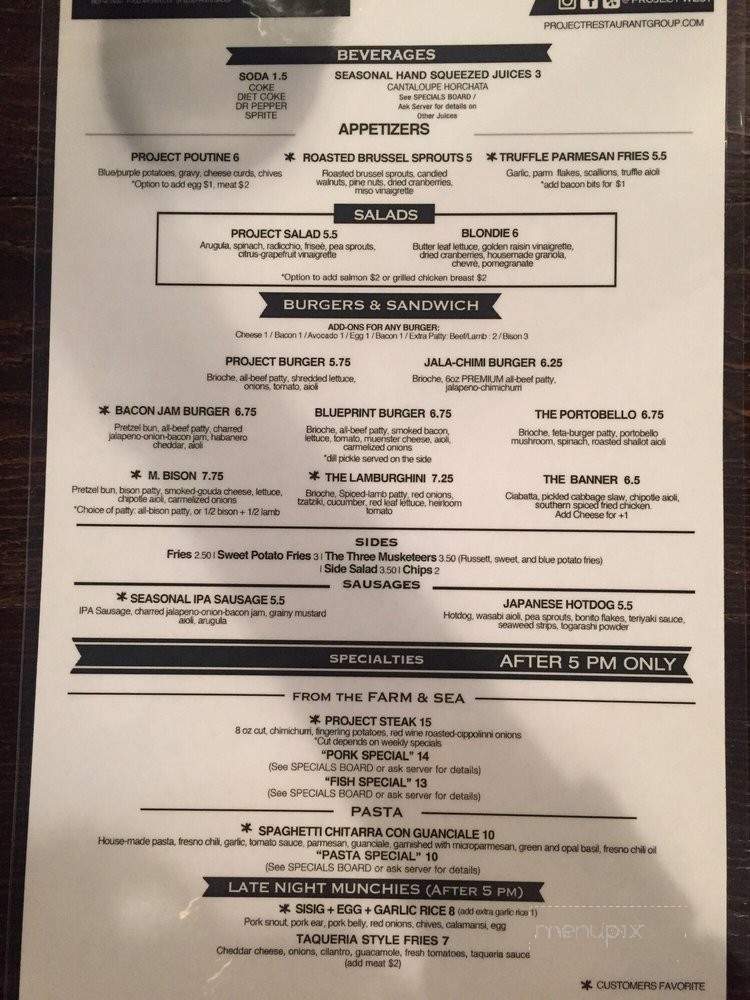 Project West - Westminster, CA menu_pic