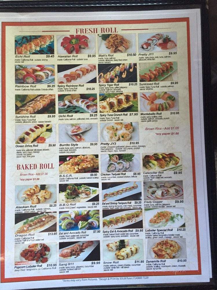 Echi Sushi - West Hollywood, CA menu_pic