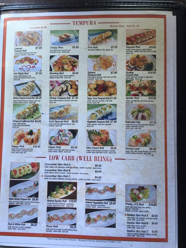 Echi Sushi - West Hollywood, CA menu_pic