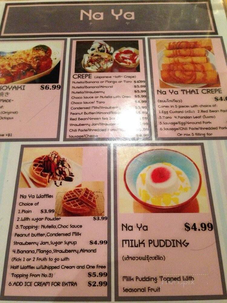 Na Ya Dessert House - San Francisco, CA menu_pic