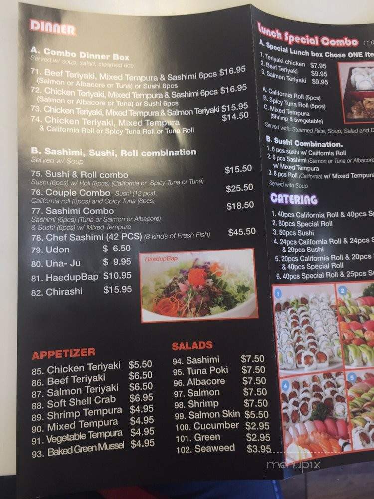 Sushi for You - Reseda, CA menu_pic