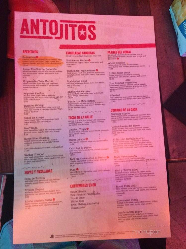 Antojitos Authentic Mexican Food - Orlando, FL menu_pic