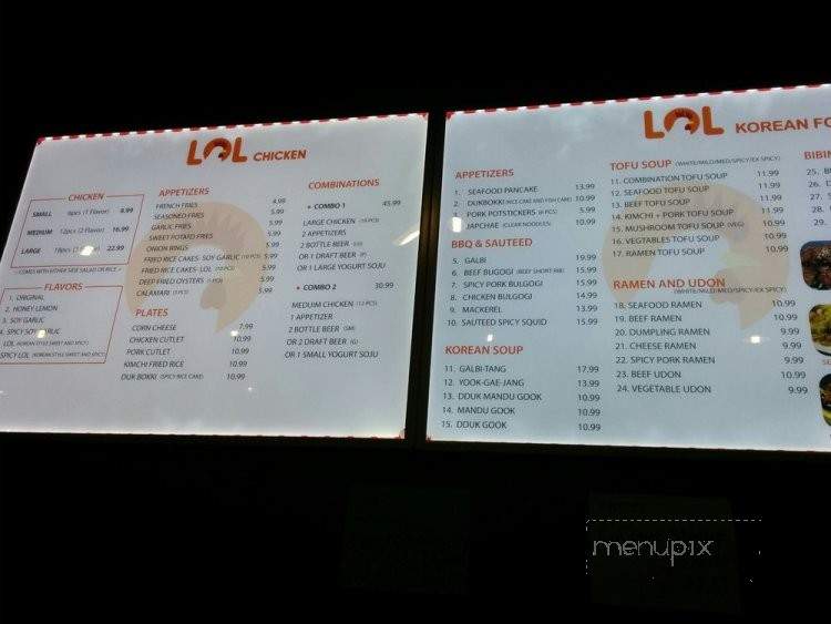 LOL Chicken - San Jose, CA menu_pic