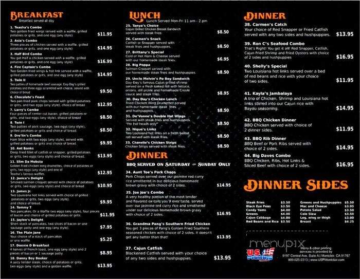 Day Day's BBQ & Waffle House - Pomona, CA menu_pic