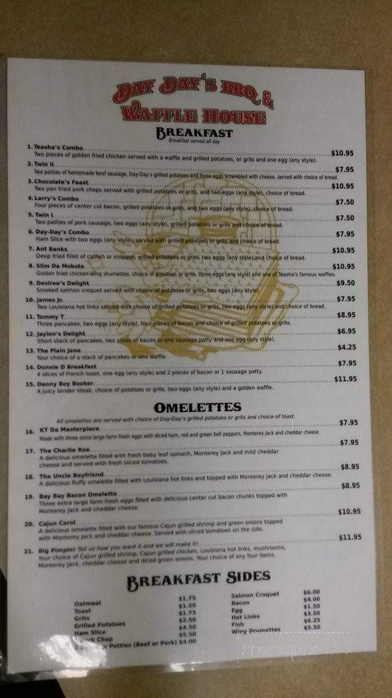 Day Day's BBQ & Waffle House - Pomona, CA menu_pic