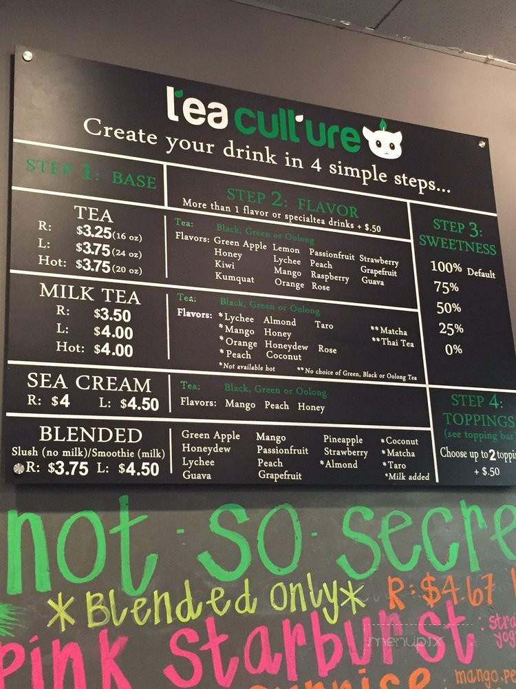 Tea Culture - Elk Grove, CA menu_pic