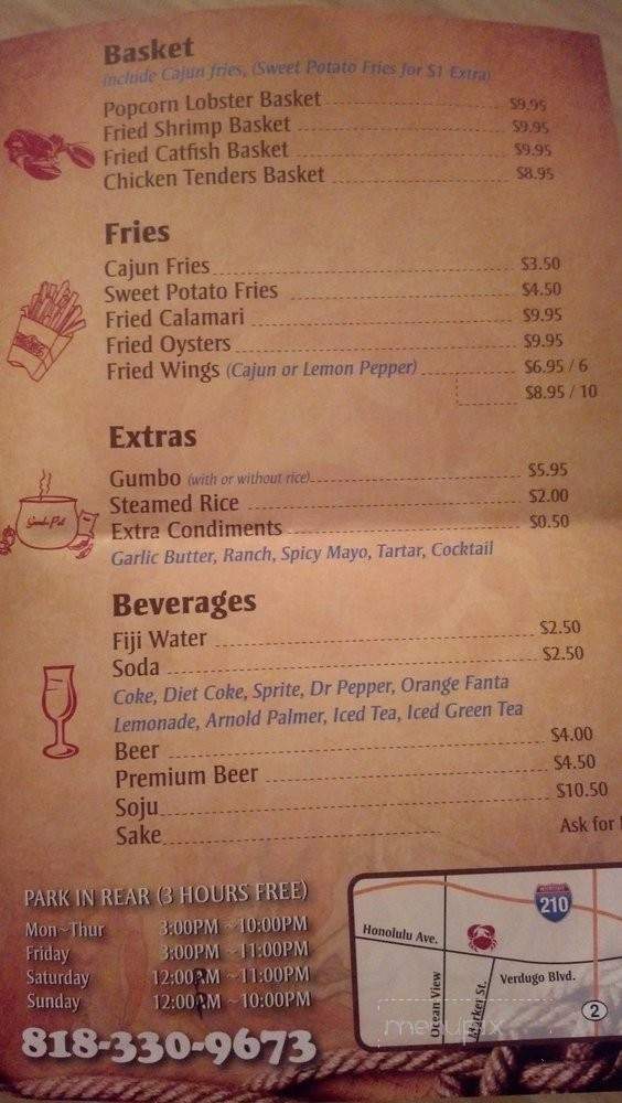Cracking Crab - Montrose, CA menu_pic