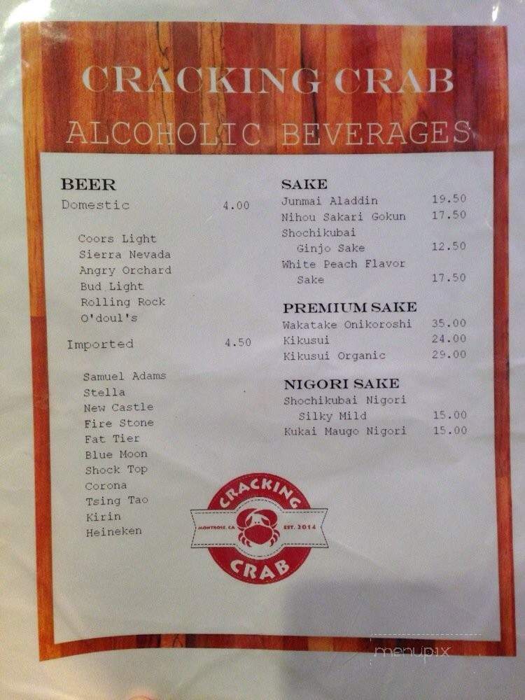 Cracking Crab - Montrose, CA menu_pic