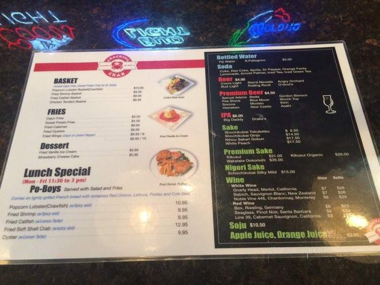 Cracking Crab - Montrose, CA menu_pic