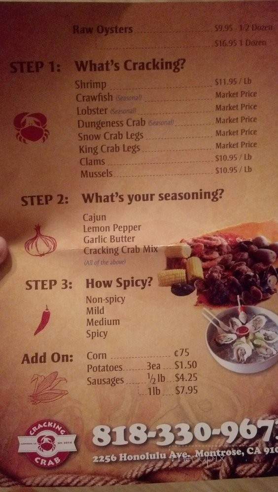 Cracking Crab - Montrose, CA menu_pic