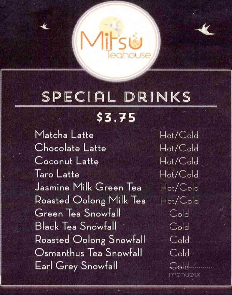 Mitsu Teahouse - San Francisco, CA menu_pic