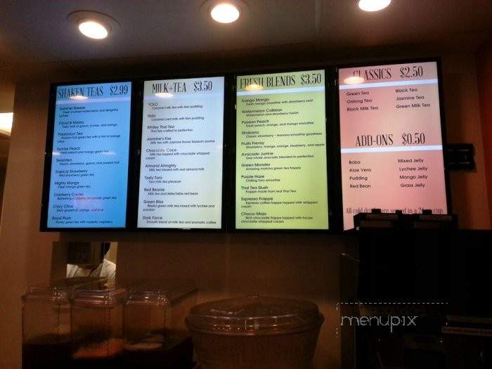 Craved Tea House - Fountain Valley, CA menu_pic