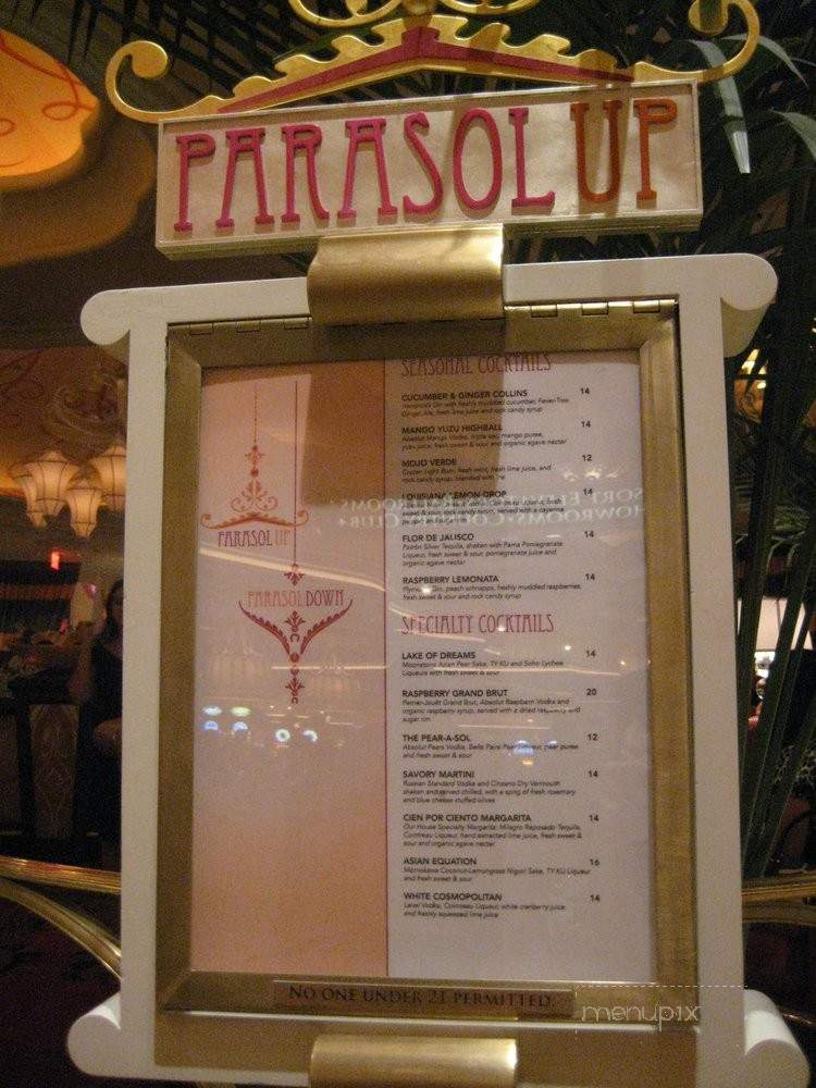 Parasol Up / Parasol Down - Las Vegas, NV menu_pic