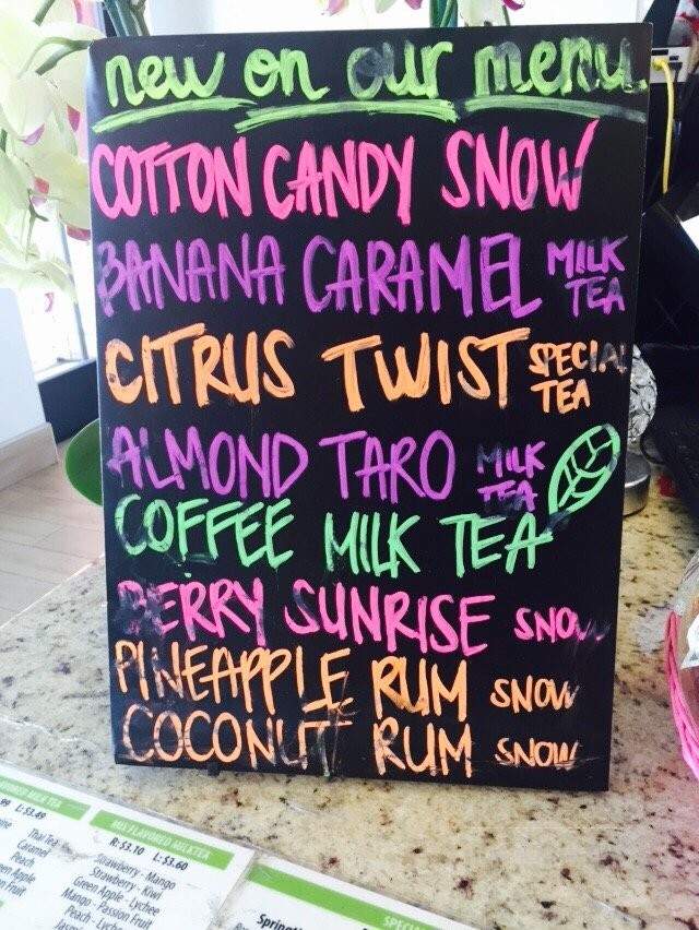 The Tea Zone & Fruit Bar - San Jose, CA menu_pic