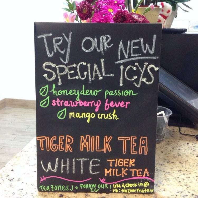 The Tea Zone & Fruit Bar - San Jose, CA menu_pic
