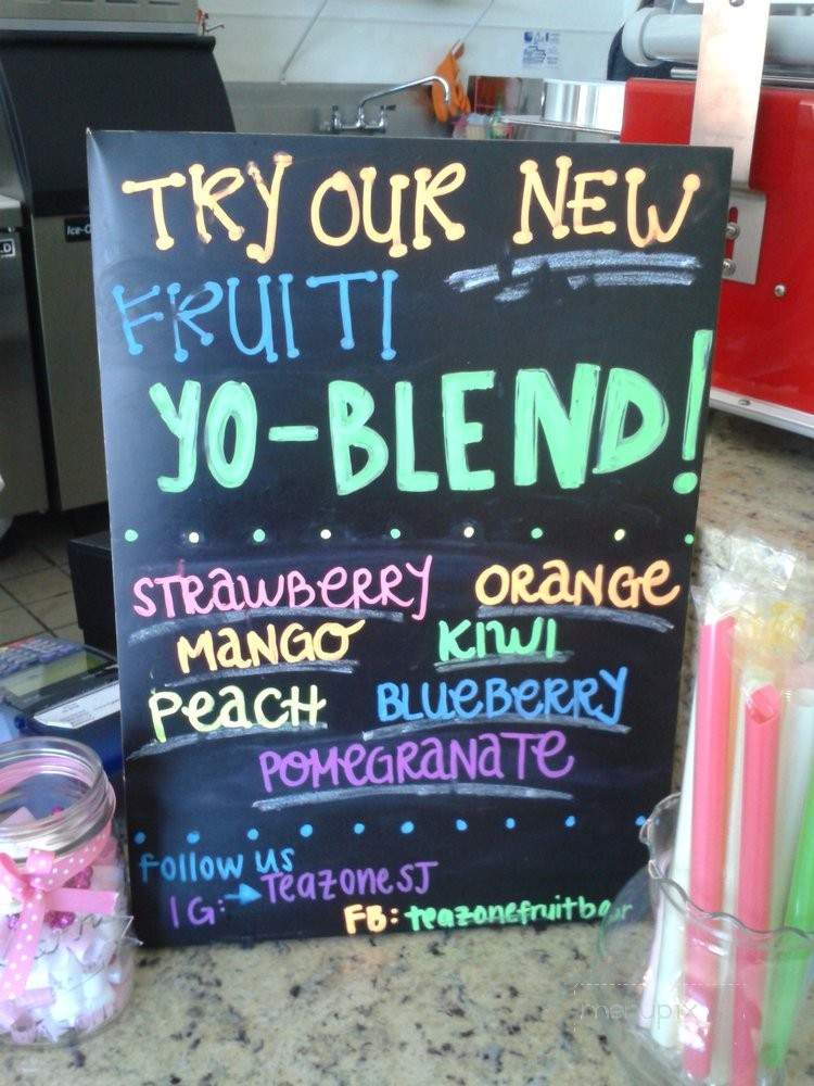 The Tea Zone & Fruit Bar - San Jose, CA menu_pic