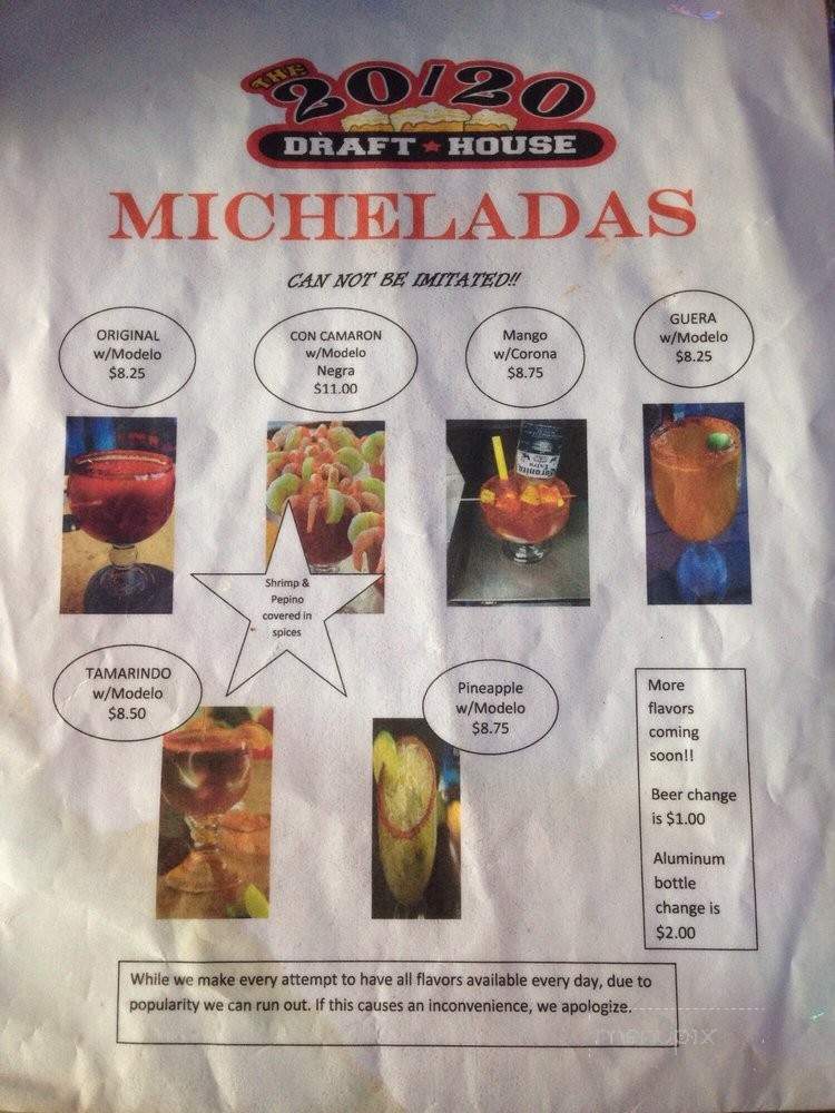 The 20/20 Draft House - Downey, CA menu_pic