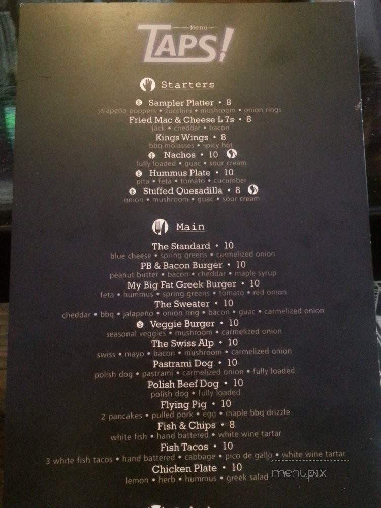 Taps Valley Gastropub - Northridge, CA menu_pic