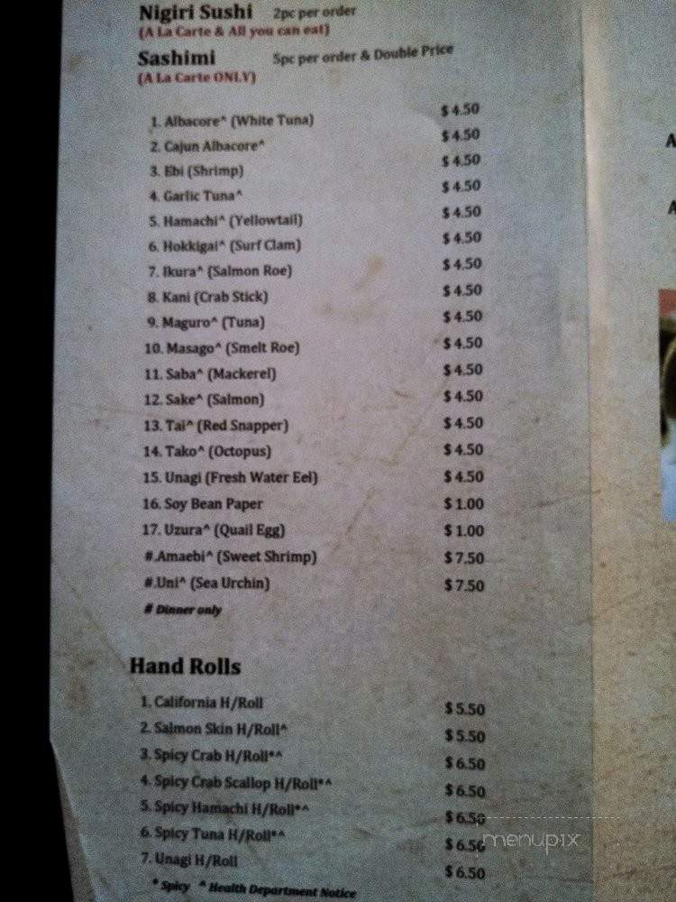 Sake Roll Sushi Bar - Glendora, CA menu_pic