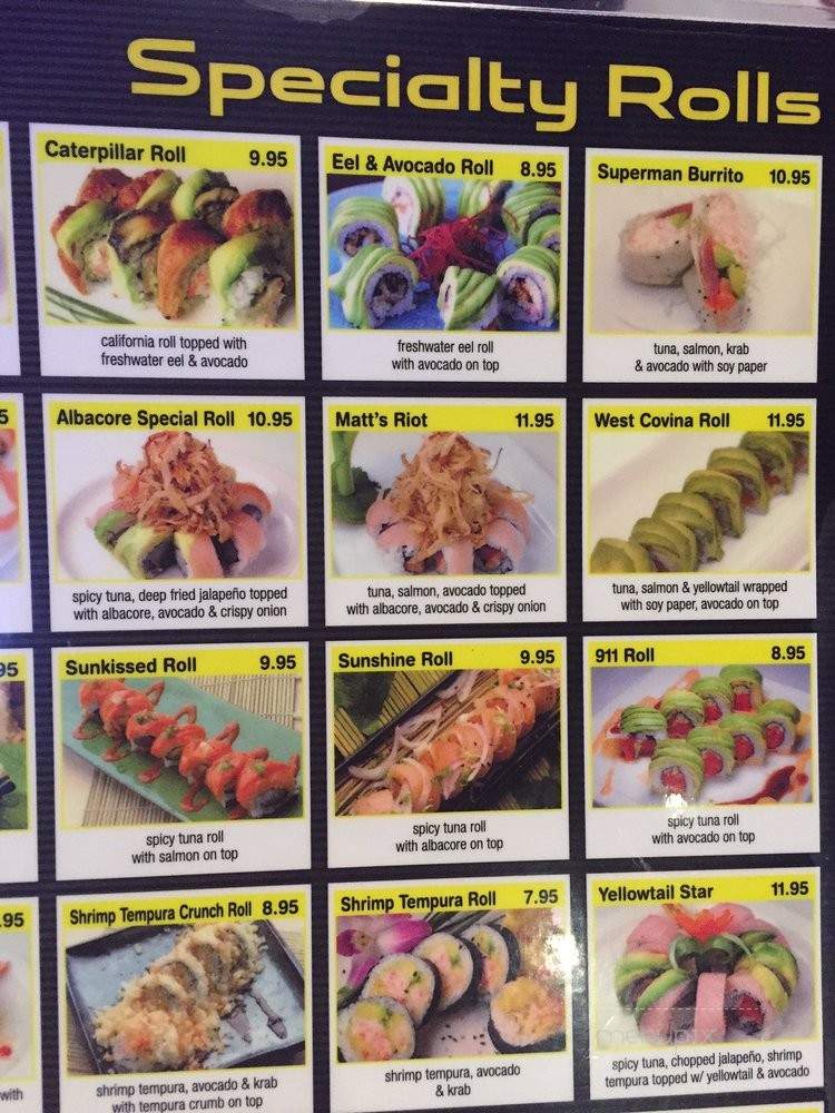 Sushi Damu - West Covina, CA menu_pic