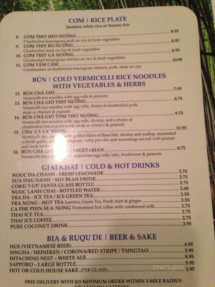 Bambou Le Pho - West Hollywood, CA menu_pic