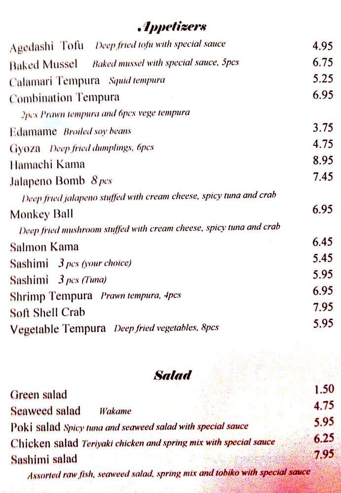 Sushiland - Hayward, CA menu_pic