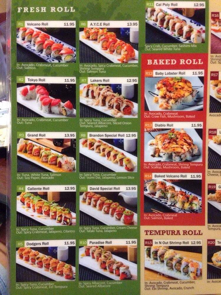 AYCE Sushi - West Covina, CA menu_pic
