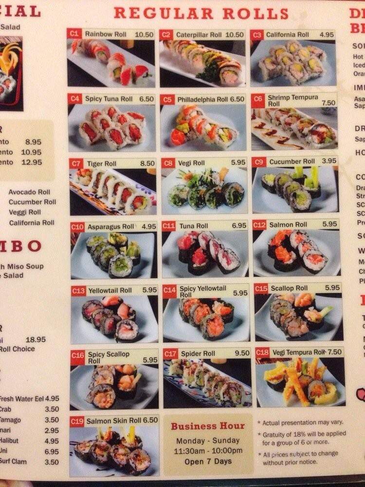 AYCE Sushi - West Covina, CA menu_pic