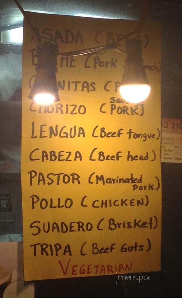 Taco Zone Truck - Los Angeles, CA menu_pic