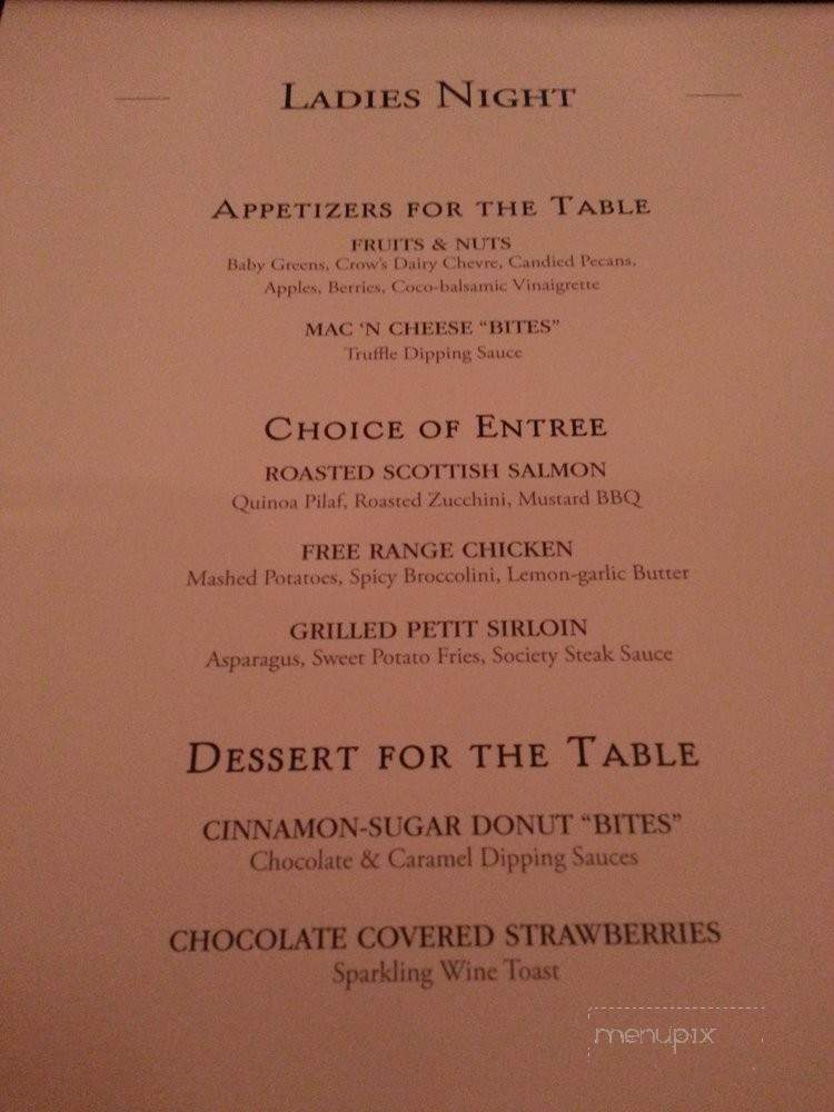Society Cafe Encore - Las Vegas, NV menu_pic