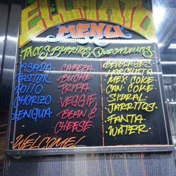 El Chato Taco Truck - Los Angeles, CA menu_pic