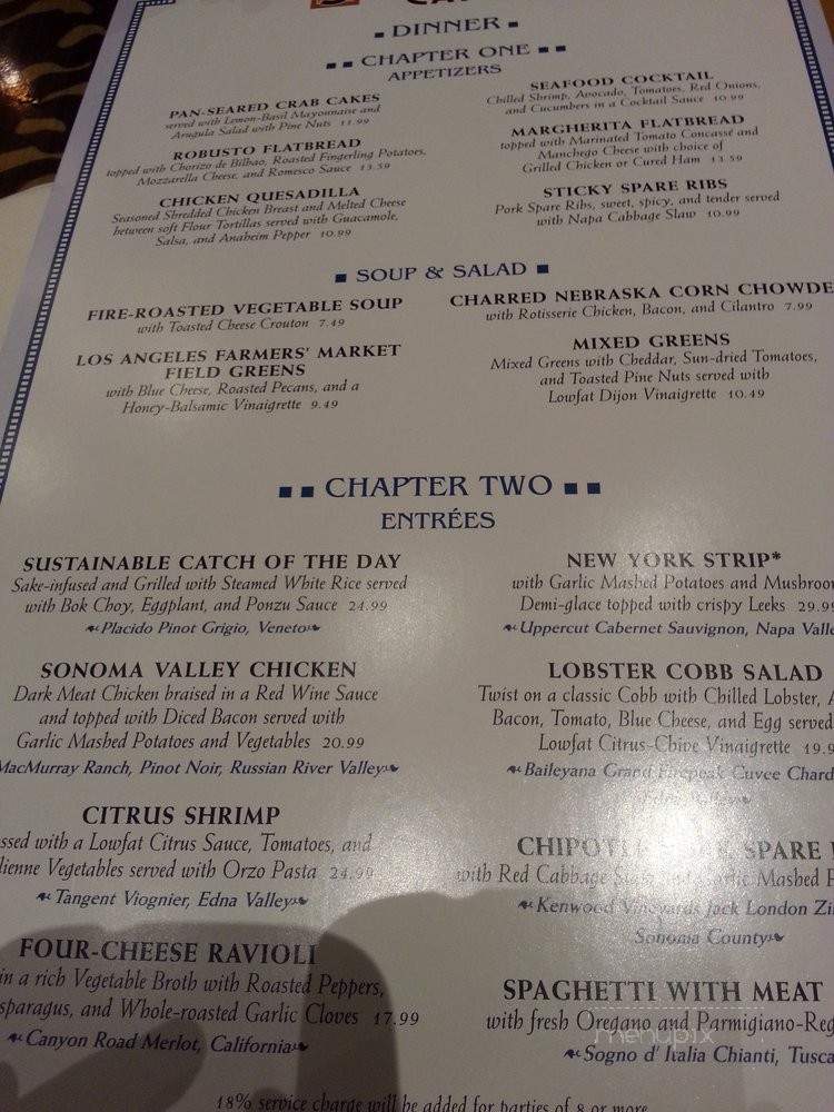Storytellers Cafe - Anaheim, CA menu_pic
