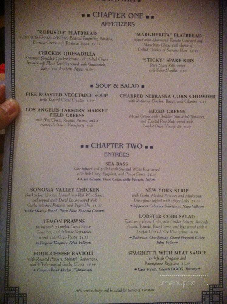 Storytellers Cafe - Anaheim, CA menu_pic