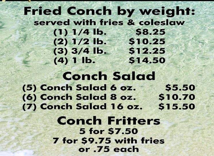 The Conch Shell - Jacksonville, FL menu_pic