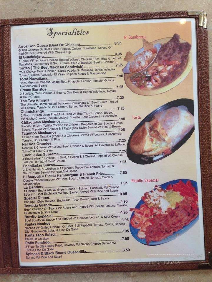 El Acapulco Mexican Restaurant - Granite Quarry, NC menu_pic
