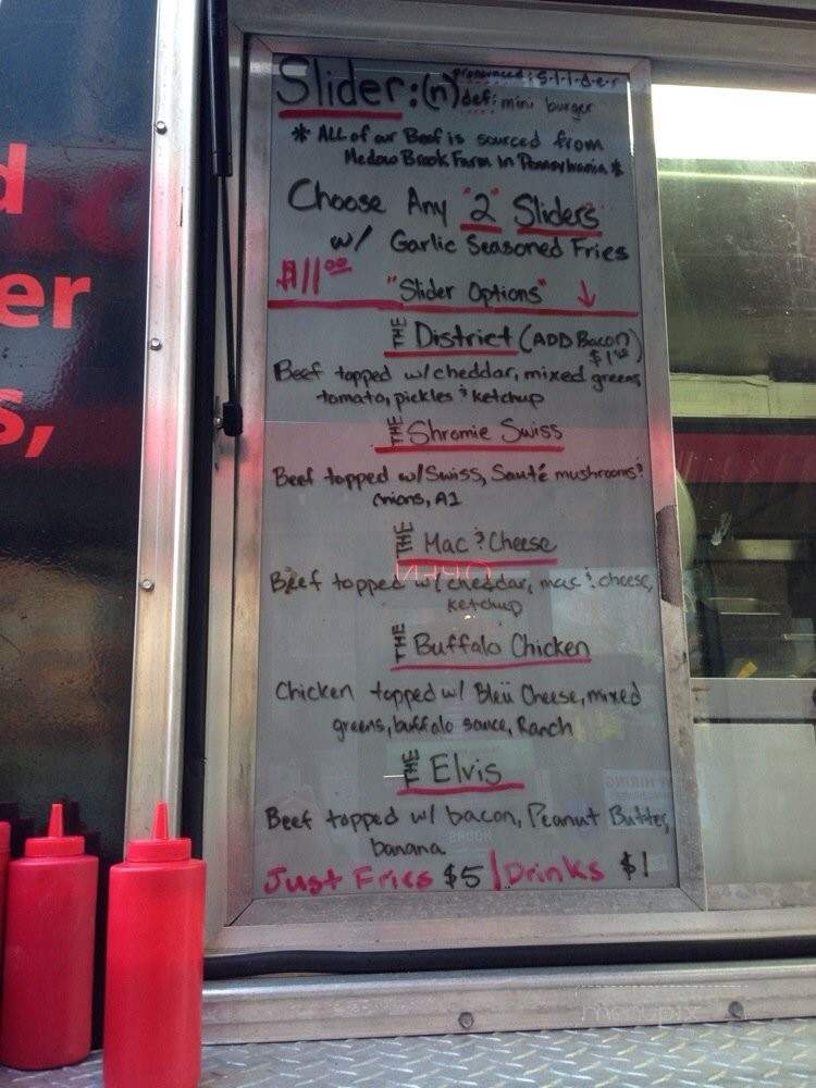 DC Sliders Truck - Washington, DC menu_pic