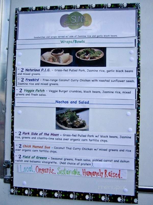3 Suns Organic - Tampa, FL menu_pic