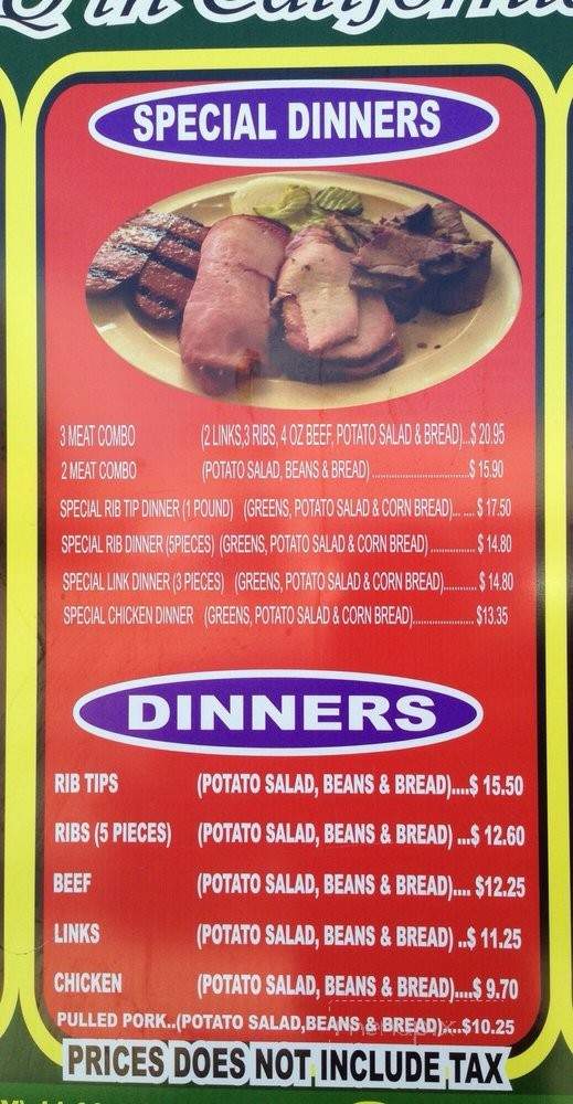 4 J'S Wood Pit BBQ - Compton, CA menu_pic