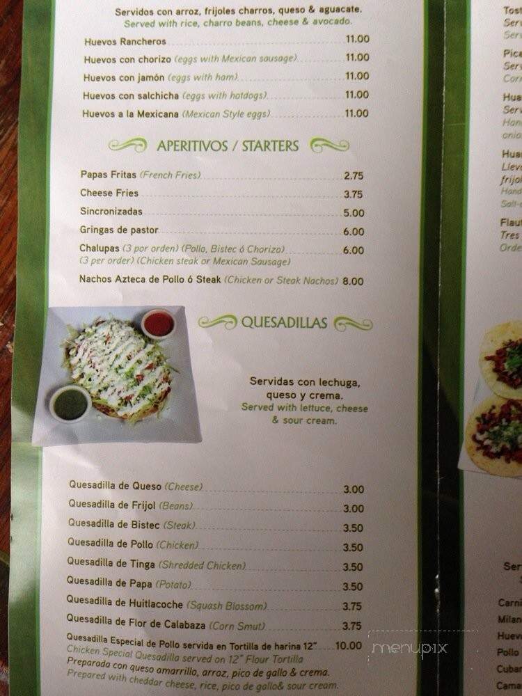 Agave - Bellmawr, NJ menu_pic