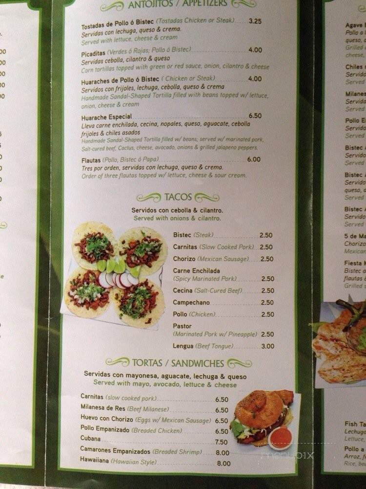 Agave - Bellmawr, NJ menu_pic