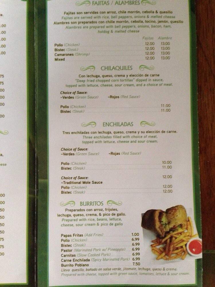 Agave - Bellmawr, NJ menu_pic