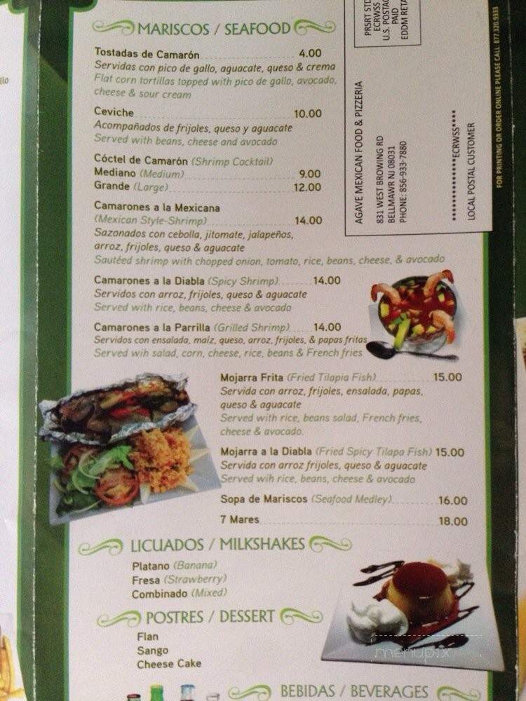 Agave - Bellmawr, NJ menu_pic