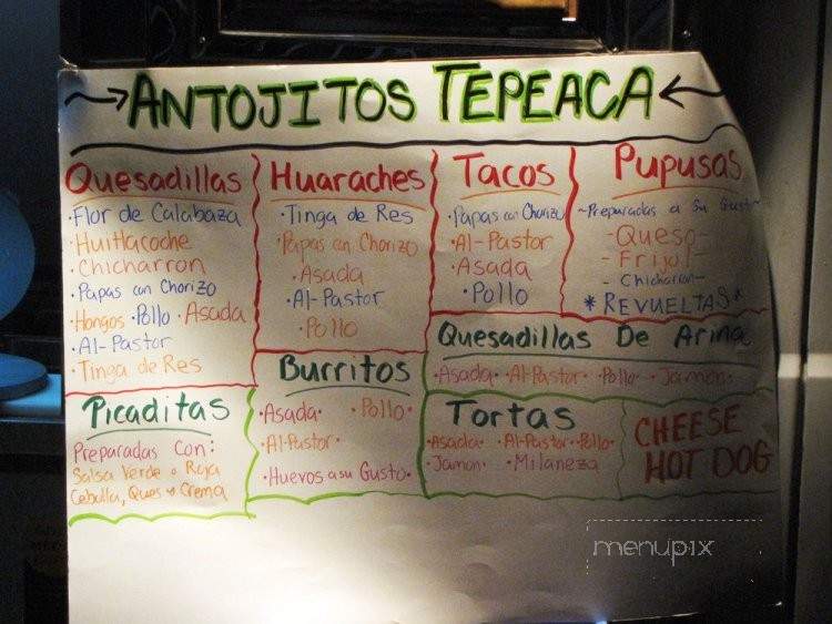 Antojitos Tepeaca - Los Angeles, CA menu_pic