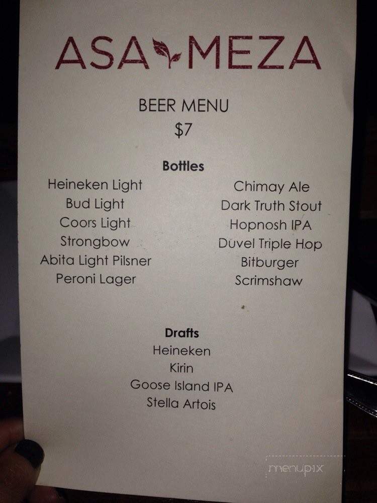 Asa Meza - Los Angeles, CA menu_pic