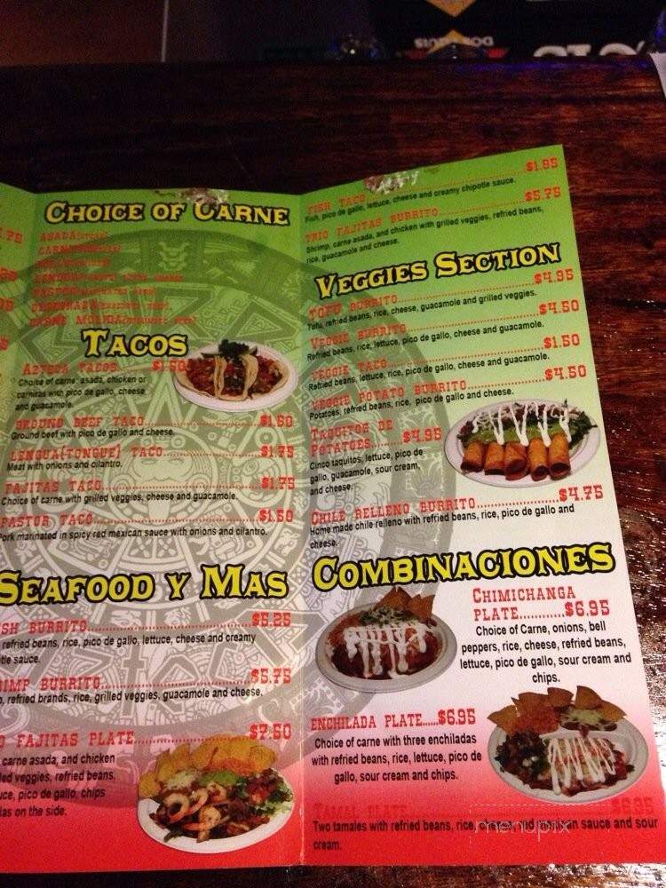 El Burrito Azteca - Portland, OR menu_pic
