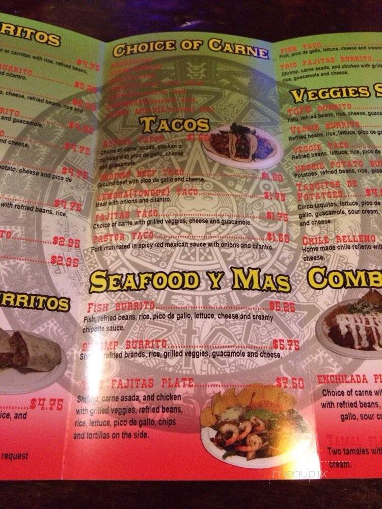 El Burrito Azteca - Portland, OR menu_pic