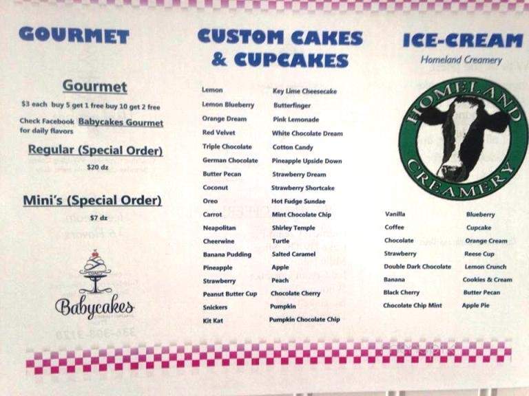 Babycakes Gourmet Cupcakes - Archdale, NC menu_pic