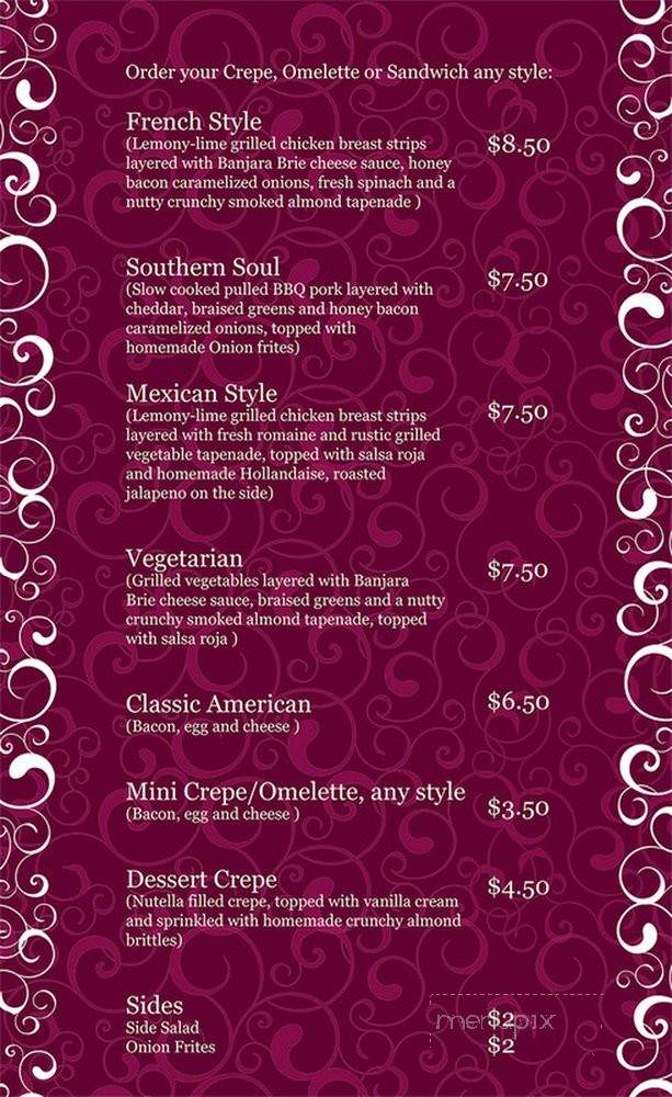 Banjara Bistro Truck - Santa Clara, CA menu_pic